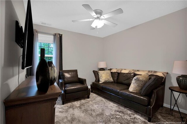 4010 Arcadia Ct, Fayetteville, NC 28311 - living area featuring ceiling fan and carpet floors