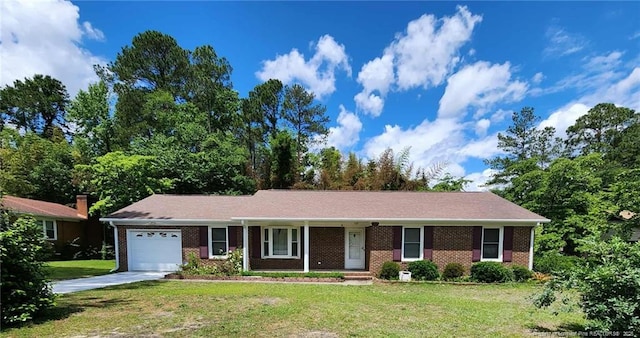 1519 Palmer Dr, Fayetteville, NC 28303 - single story home with a garage, brick siding, and a front lawn