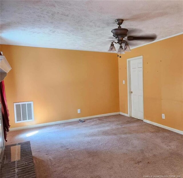 1519 Palmer Dr, Fayetteville, NC 28303 - carpeted spare room featuring ceiling fan and a textured ceiling