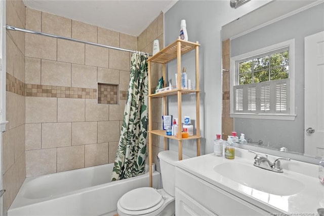 2613 N Edgewater Dr, Fayetteville, NC 28303 - bathroom featuring vanity and shower / bathtub combination with curtain