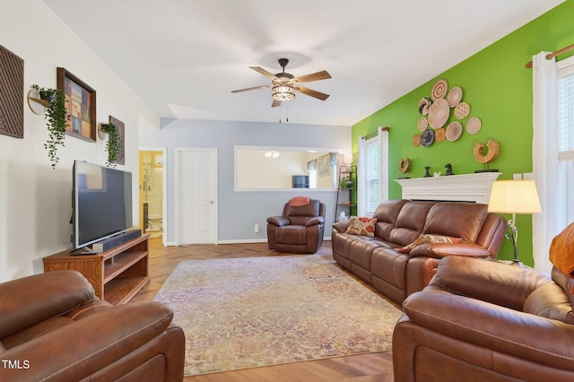 1205 Magnolia Hill Rd, Garner, NC 27529 - living area with plenty of natural light and ceiling fan
