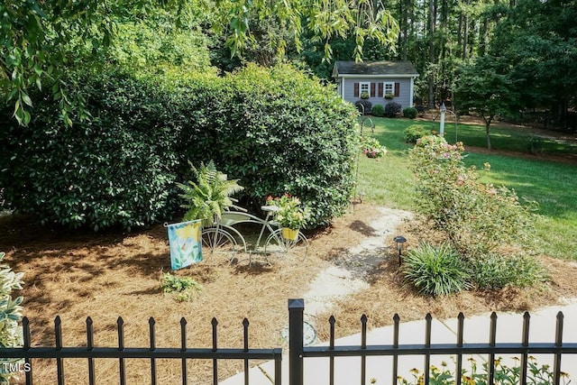 109 Fox Trap Ct, Garner, NC 27529 - view of yard featuring an outbuilding