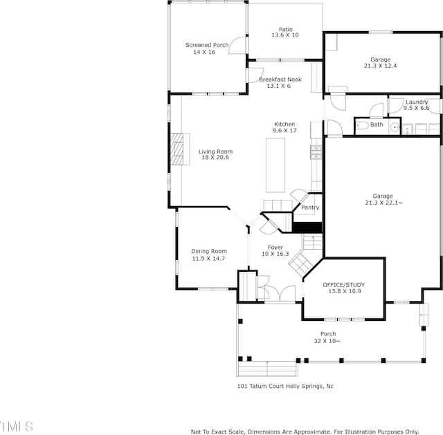101 Tatum Ct, Holly Springs, NC 27540 - view of room layout