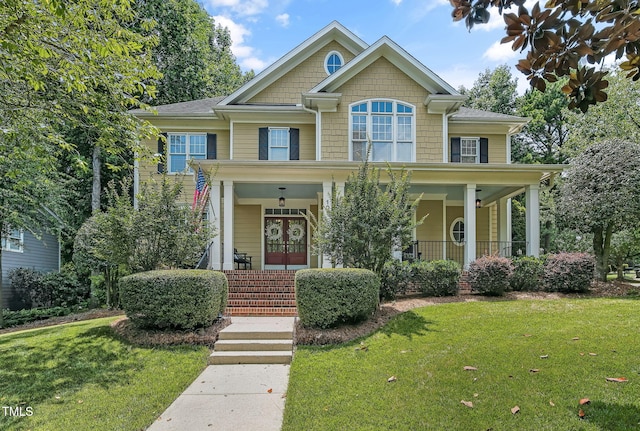101 Tatum Ct, Holly Springs, NC 27540 - view of front of house with covered porch and a front yard