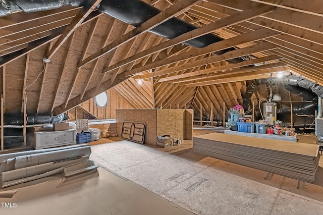 101 Tatum Ct, Holly Springs, NC 27540 - attic featuring gas water heater