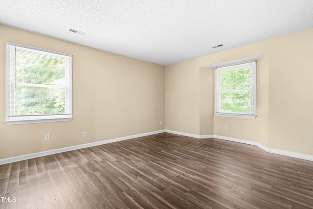 1320 Park Glen Dr Unit 204, Raleigh, NC 27610 - empty room featuring healthy amount of natural light, dark wood-type flooring, and a textured ceiling