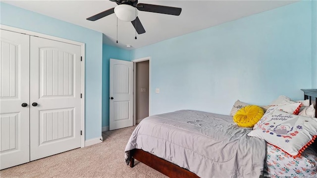 75 Bynum Ct, Carthage, NC 28327 - carpeted bedroom featuring a closet and ceiling fan