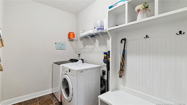 75 Bynum Ct, Carthage, NC 28327 - laundry room featuring washing machine and clothes dryer and baseboards