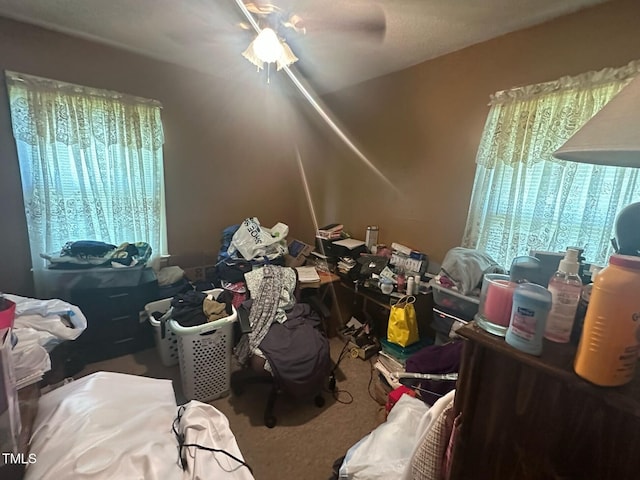 625 Revell Rd, Selma, NC 27576 - carpeted bedroom featuring a ceiling fan