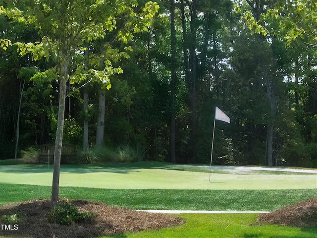 575 Tomkins Loop, Cary, NC 27519 - view of property's community with a yard, an area to practice putting, and view of golf course