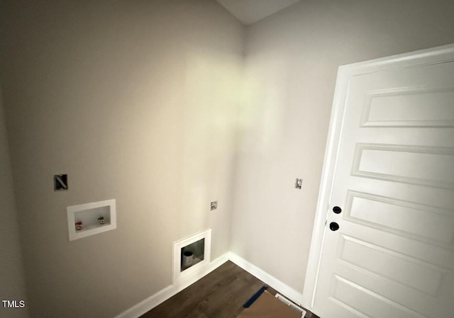 2760 Rains Mill Rd, Princeton, NC 27569 - laundry area with washer hookup and dark wood-style floors