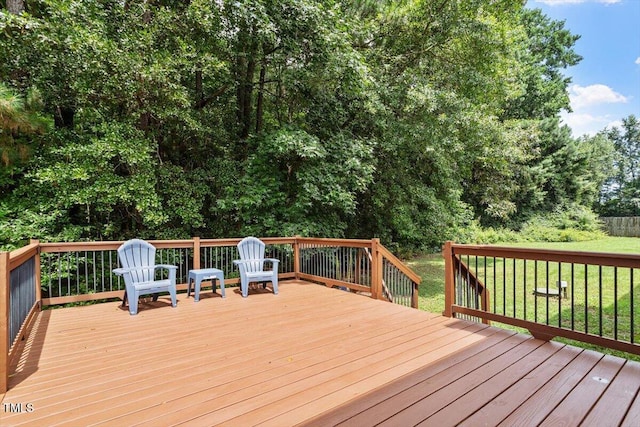 161 Jacob St, Holly Springs, NC 27540 - deck with a yard