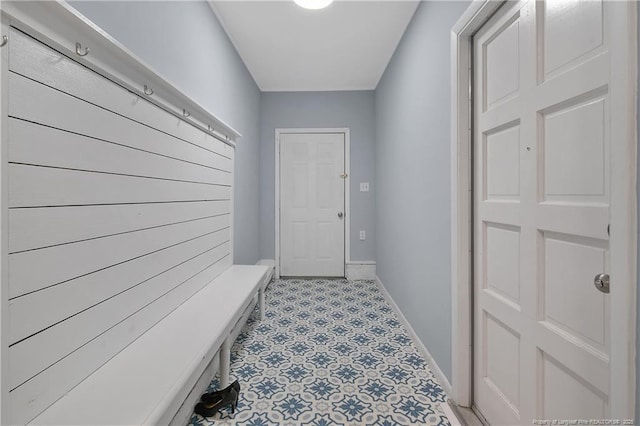 6501 Senator Dr, Fayetteville, NC 28304 - mudroom featuring baseboards and light floors