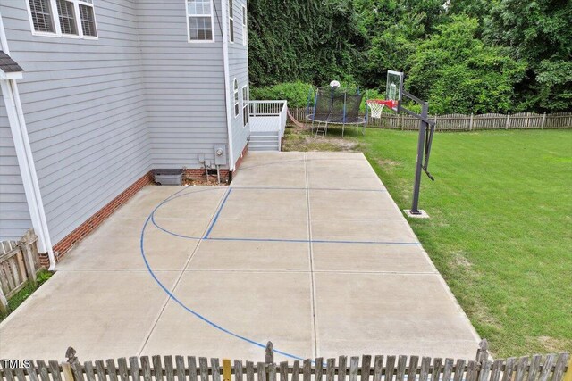 1505 Mclaurin Ln, Fuquay Varina, NC 27526 - view of sport court with a trampoline