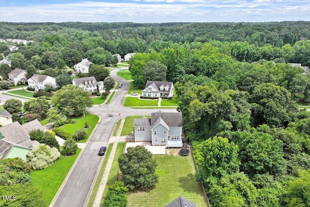 1505 Mclaurin Ln, Fuquay Varina, NC 27526 - aerial view of residential area featuring a heavily wooded area