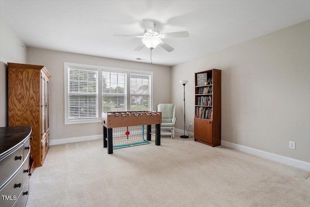 1505 Mclaurin Ln, Fuquay Varina, NC 27526 - office area featuring ceiling fan and light colored carpet