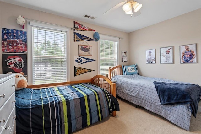 1505 Mclaurin Ln, Fuquay Varina, NC 27526 - carpeted bedroom with a ceiling fan