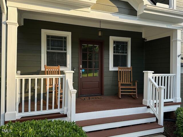 1113 Bexley Hills Bnd, Apex, NC 27502 - view of exterior entry with covered porch