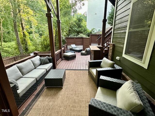1113 Bexley Hills Bnd, Apex, NC 27502 - deck with outdoor lounge area