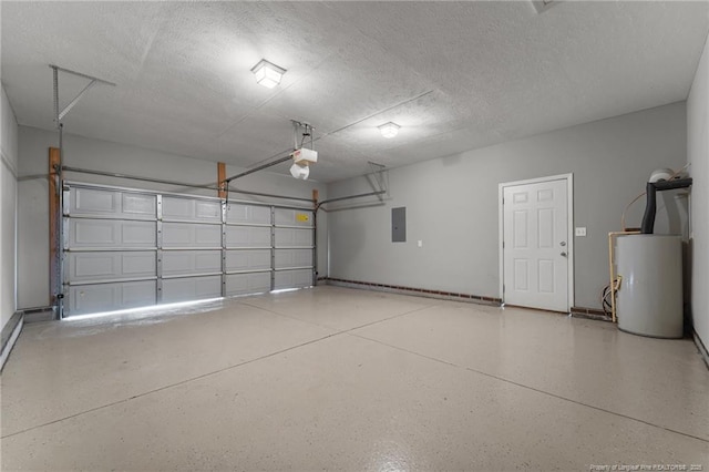 159 Falling Leaf Dr, Raeford, NC 28376 - garage featuring water heater, electric panel, and a garage door opener