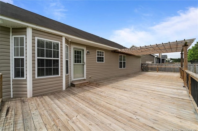 159 Falling Leaf Dr, Raeford, NC 28376 - wooden deck featuring a pergola