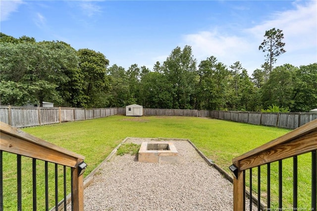 159 Falling Leaf Dr, Raeford, NC 28376 - fenced backyard featuring a shed and a vegetable garden