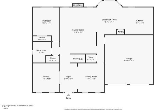 165 Sutherland Dr, Franklinton, NC 27525 - view of home floor plan