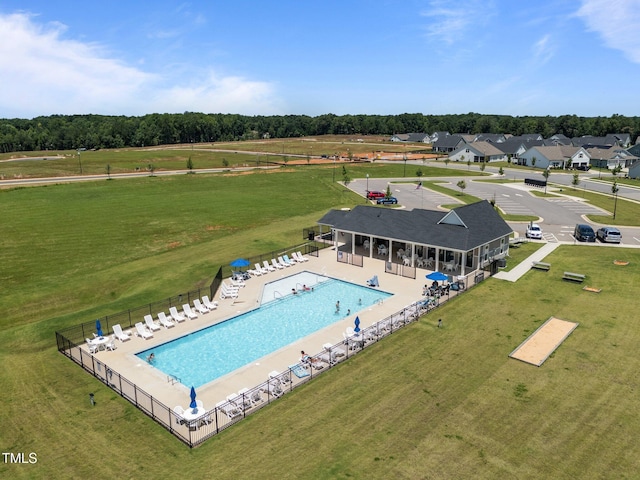 80 Scarlet Bell Dr, Youngsville, NC 27596 - aerial view of a pool