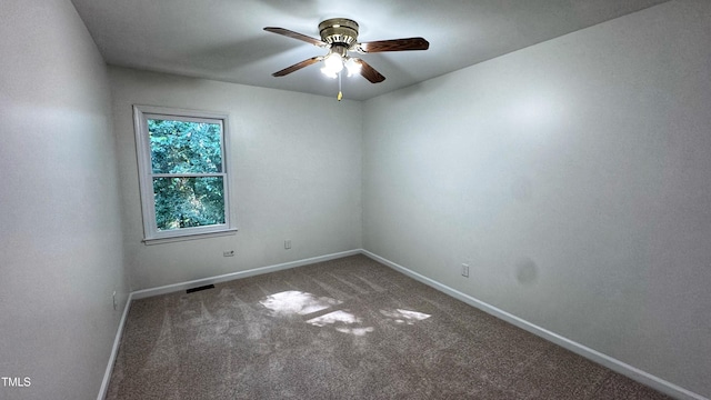 132 Carriage House Trl, Garner, NC 27529 - spare room featuring ceiling fan and carpet flooring