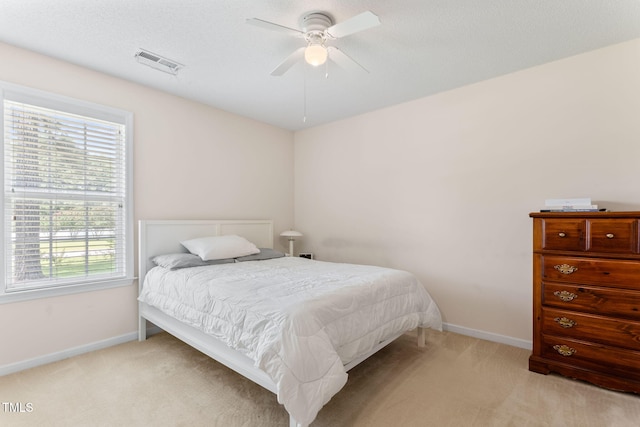 3109 Gold Dust Ln, Willow Springs, NC 27592 - carpeted bedroom with multiple windows and ceiling fan