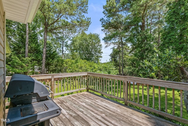 3109 Gold Dust Ln, Willow Springs, NC 27592 - wooden deck featuring grilling area