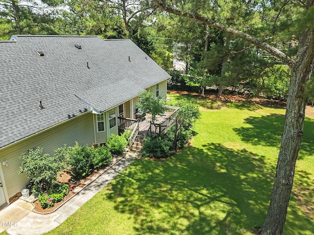 3109 Gold Dust Ln, Willow Springs, NC 27592 - view of green lawn with view of wooded area