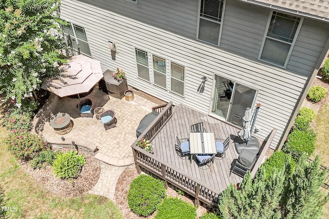1413 Lily Creek Dr, Cary, NC 27518 - deck with a patio area and outdoor dining space