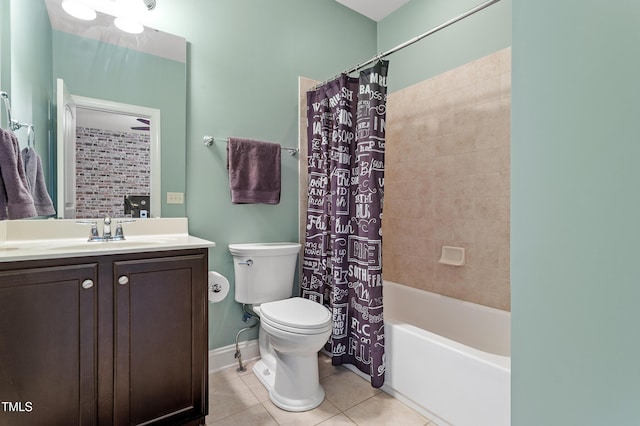 1413 Lily Creek Dr, Cary, NC 27518 - full bath featuring tile patterned flooring, vanity, and shower / tub combo