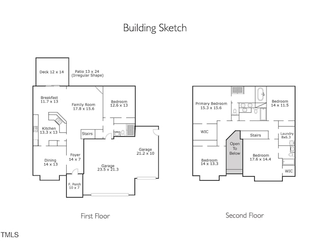 1413 Lily Creek Dr, Cary, NC 27518 - view of floor plan / room layout