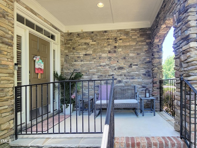 1413 Lily Creek Dr, Cary, NC 27518 - property entrance featuring stone siding