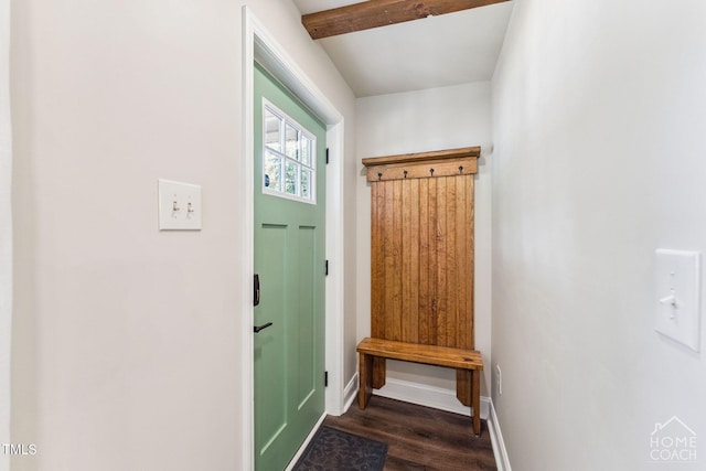 309 E End Ave, Durham, NC 27703 - mudroom featuring dark wood-type flooring and baseboards