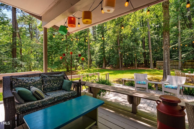 206 Lisa Dr, Carrboro, NC 27510 - deck with an outdoor living space