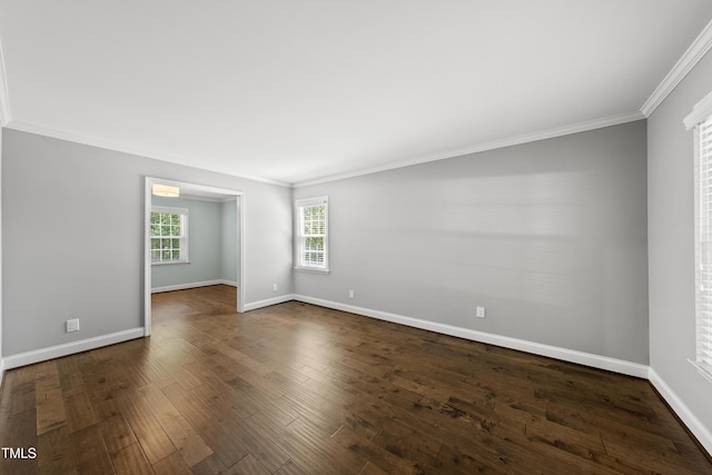 405 E Millbrook Rd, Raleigh, NC 27609 - empty room featuring crown molding and dark wood-type flooring
