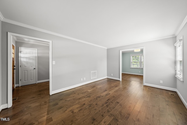 405 E Millbrook Rd, Raleigh, NC 27609 - unfurnished room with dark wood finished floors and ornamental molding