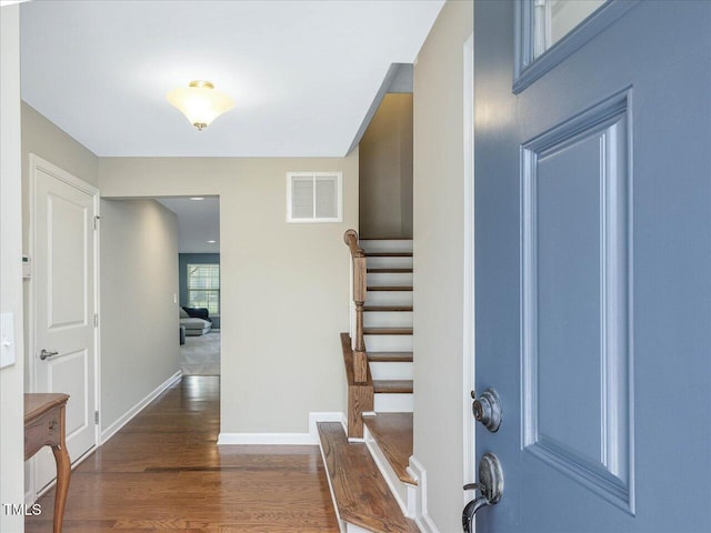 215 Brier Summit Pl, Durham, NC 27703 - foyer featuring stairs and wood finished floors
