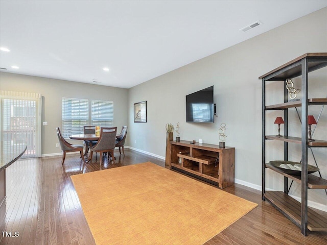 215 Brier Summit Pl, Durham, NC 27703 - dining room featuring hardwood / wood-style flooring and recessed lighting