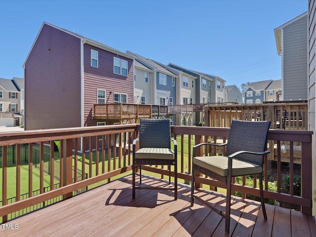 215 Brier Summit Pl, Durham, NC 27703 - wooden terrace with a residential view