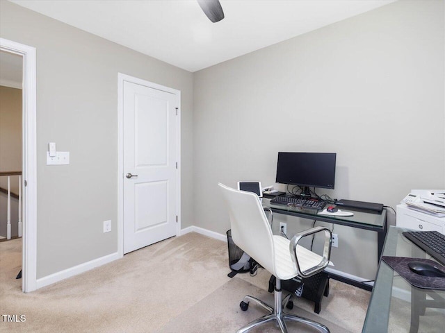 215 Brier Summit Pl, Durham, NC 27703 - office with carpet floors and ceiling fan