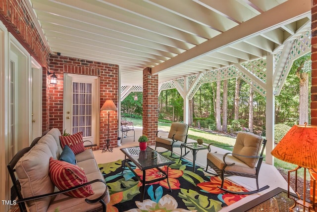 3606 Dairy Pond Pl, Durham, NC 27705 - porch with an outdoor living space