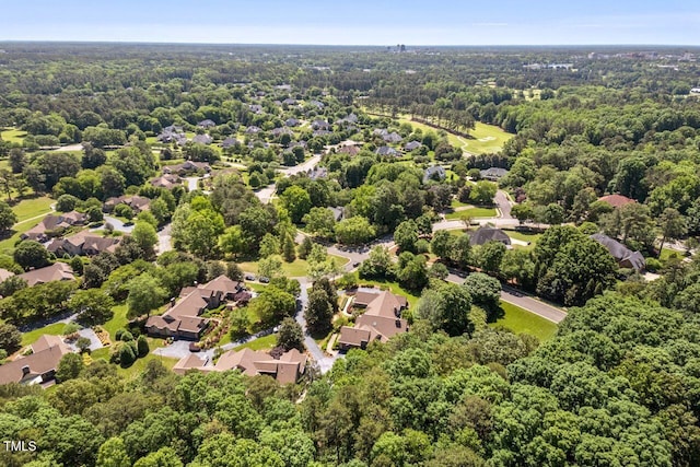 3606 Dairy Pond Pl, Durham, NC 27705 - aerial perspective of suburban area with a heavily wooded area