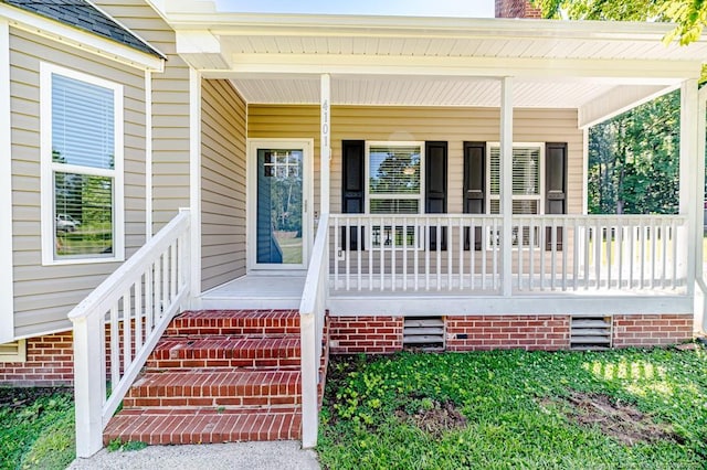4101 Carson Dr, Sanford, NC 27332 - doorway to property featuring covered porch