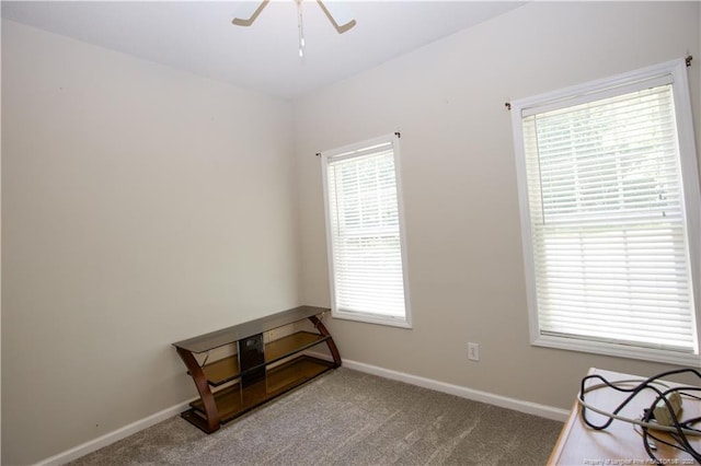 130 Pinecone Ct, Seven Lakes, NC 27376 - carpeted empty room with ceiling fan and baseboards