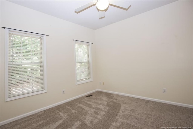 130 Pinecone Ct, Seven Lakes, NC 27376 - carpeted spare room with plenty of natural light and a ceiling fan