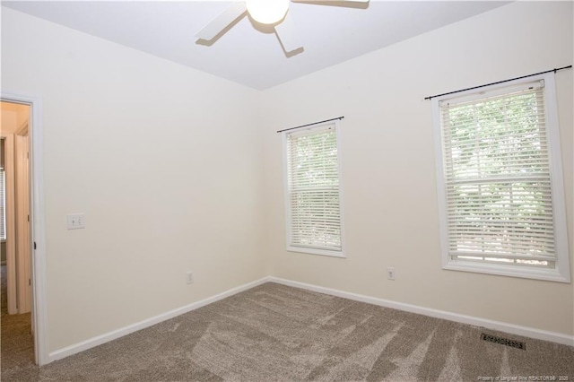 130 Pinecone Ct, Seven Lakes, NC 27376 - carpeted spare room with a ceiling fan and baseboards